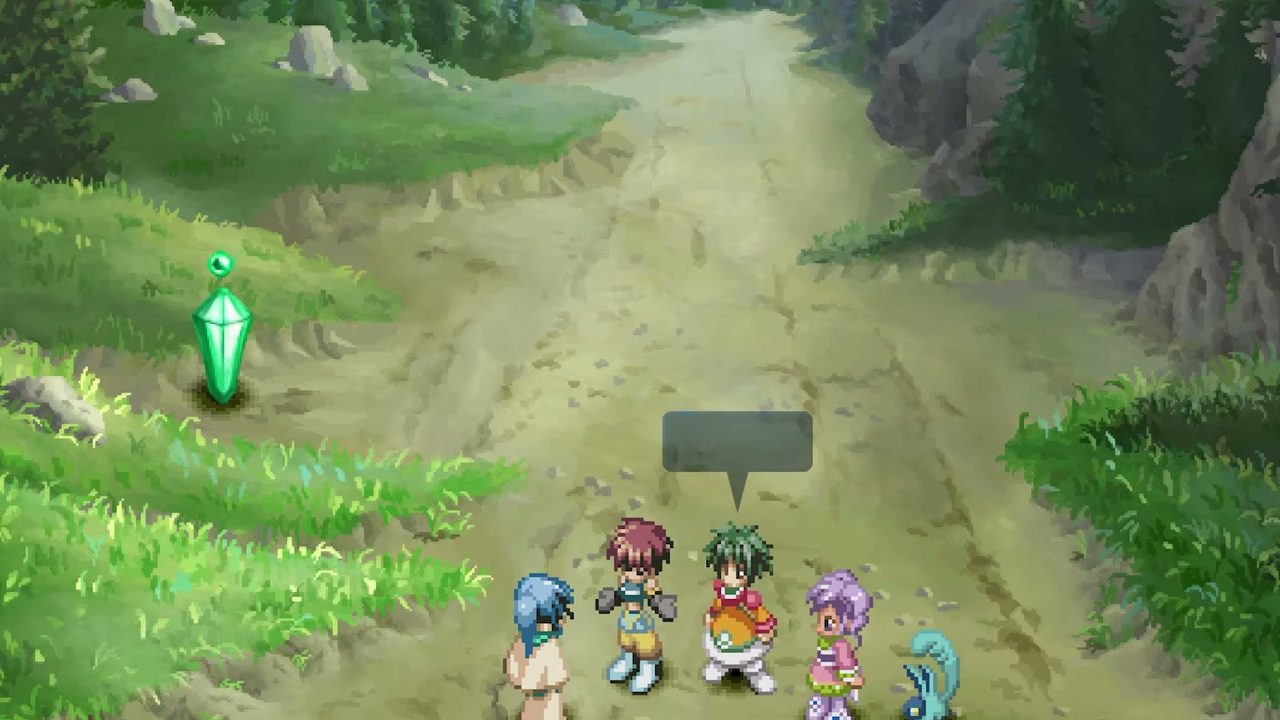 Party battle against a desert enemy with the formation display open